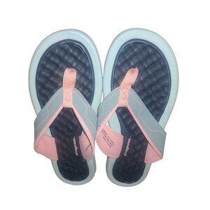 O’Rageous Pink & Gray Flip Flops Women’s 8 Sandals Arch Support Comfort